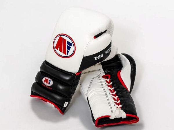 Main Event PSG 5000 Pro Spar Boxing Gloves Lace Up White Black